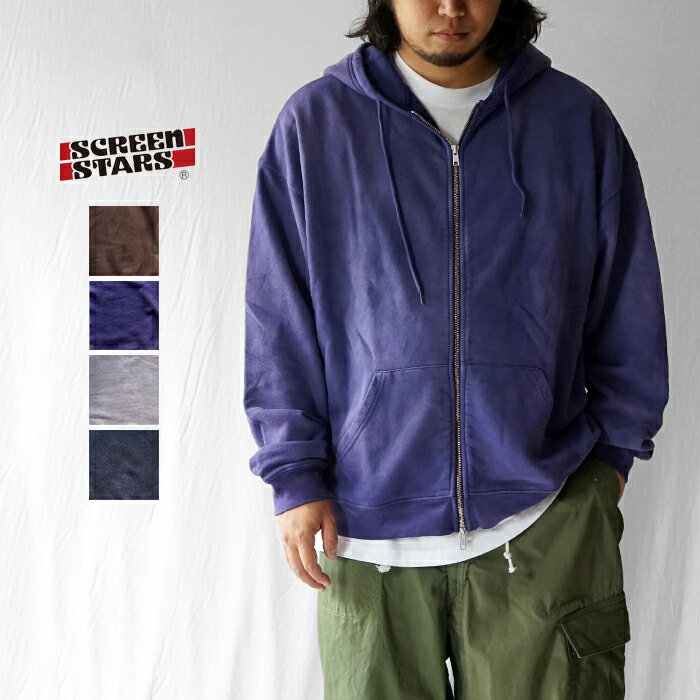 SCREEN STARS スクリーンスターズ フルジップパーカー ジップフーディ Sunburned W-ZIP sweat parka サ..