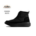 ブーツ スニーカー メンズ レディース フロントジップ スブ カマン ウィンターブーツ ブラック 厚底 ドローコード SUBU KAMAN WINTER BOOTS