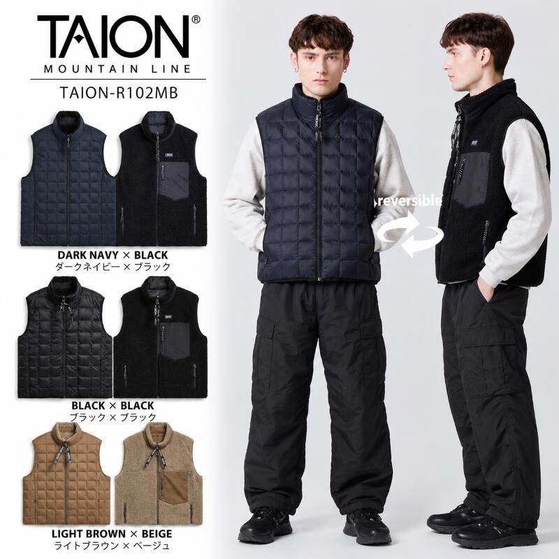 楽天市場】taion リバーシブルベストの通販