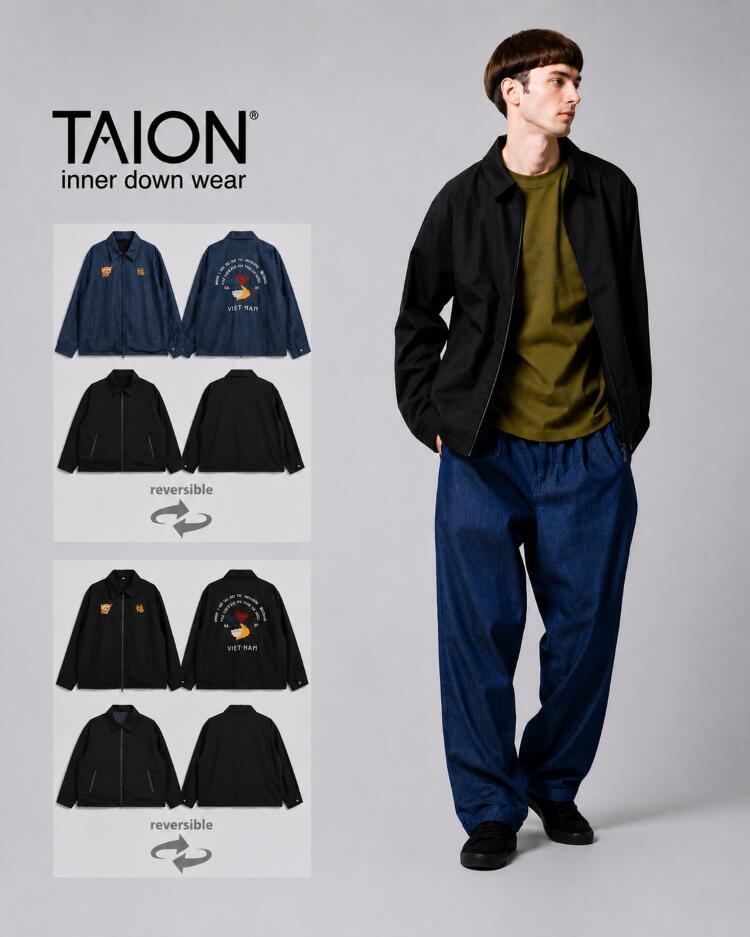 "TAION タイオン NON DOWN JAPAN SPECIAL REVERSIBLE VIETNAM JACKET ノンダウン ジャパンスペシャル リバーシブル ベトナム ジャケット
