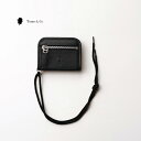 Tomo&Co トモアンドシーオー ミニウォレット レザー 財布 ミニ財布 SPORTS WALLET - WAPROLUX LEATHER スポーツウォレット TM-WALLET-0009 2つ折り 薄型 レザーウォレット マジックテープ カードケース カード入れ ファスナー 型押し ブラック