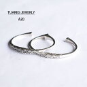 ブレスレット 【あす楽】TUAREG JEWELRY トゥアレグジュエリー A20 バングル シルバージュエリー ブレスレット ジュエリー シルバー925 シルバー レディース メンズ ペア シンプル 細め 調節可能 大きい 小さい 角型 つけっぱなし おしゃれ 腕輪 トライバル柄 重ね付け