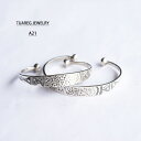 【あす楽】TUAREG JEWELRY トゥアレグジュエリー A21 バングル シルバージュエリー ブレスレット ジュエリー シルバー925 シルバー レディース メンズ ペア シンプル 細め 調節可能 大きい 小さい 平打ち つけっぱなし おしゃれ 腕輪 槌目 トライバル柄 重ね付け