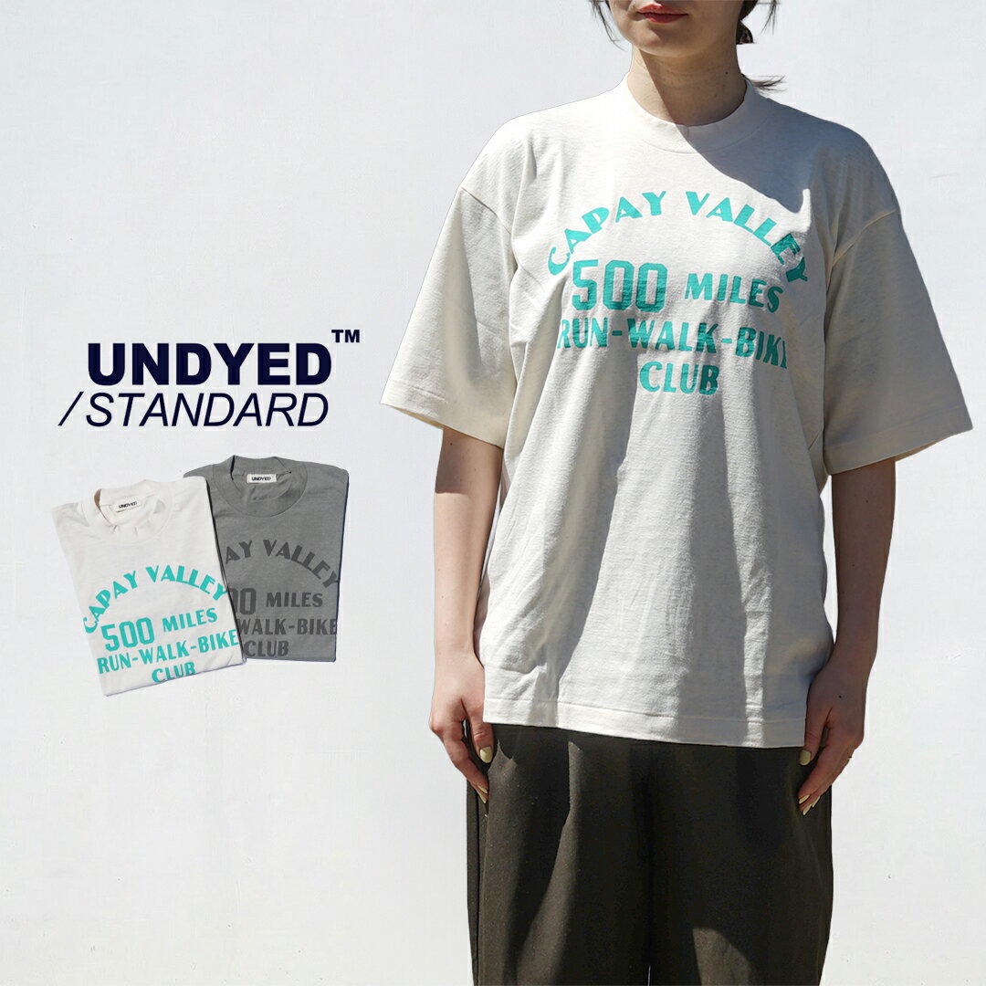Rakuten - UNDYED STANDARD アンダイドスタンダード Tシャツ 30PV S/S PtTee - 500MILES 30PV プリントTシャツ 26S341D 半袖 前後プリント メンズ レディース ユニセックス ブランド おしゃれ 日本製 春夏 オーガニック リラックスフィット 綿100%