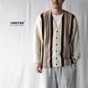 UNDYED STANDARD アンダイドスタンダード カーディガン メンズ ALPACA STRIPE CDGN アルパカ ストライプカーディガン USN24...