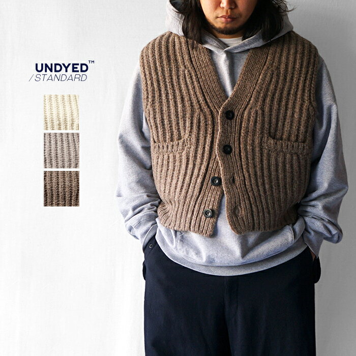 UNDYED STANDARD ��������ɥ���������� KNIT VEST �˥åȥ٥��� 25F212 �ϥ����ɥ����� �����������˥å� �������˥å����åȥ�...