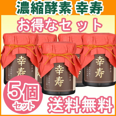 まとめ買い 甕仕込濃縮酵素 幸寿 5本セット（100g×5本/ペースト）非加熱 酵素 生 活性 エンザイム ダイエット 濃縮 サプリメント enzyme 置き換えダイエット 万 酵素ドリンク 無添加 健康食品 ファスティング 断食 野草酵素 野草