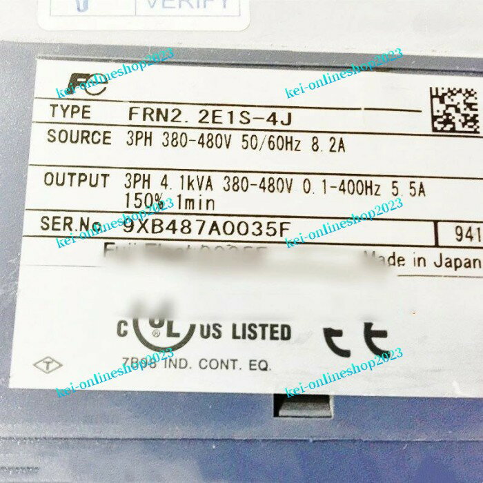 kei-onlineshop2023㤨֡ڿʡŬǹFUJI ٻŵ FRN2.2E1S-4J 2.2KW 380V ѥС6ݾڡۡפβǤʤ139,600ߤˤʤޤ