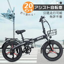 型式認定獲得 折り畳み自転車 20インチ アシスト自転車 自転車 公道走行 免許不要 自転車 シティサイクル ロードバイク マウンテンバイク ファットバイク オ...