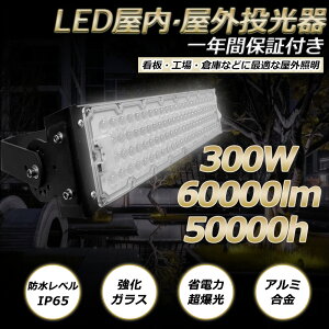 led LED 饤  饤 300w Ψʥ Ķ60000lm IP65ݸ 50000hĹ̿ ۸120 饤 եåɥ饤   LEDŷ  ⳰ ֺ Ȼ   ŷ   ̵