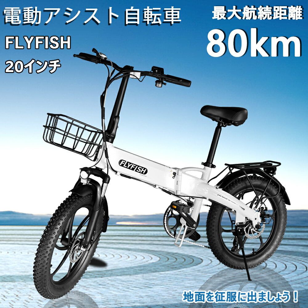 送料無料 FLYFISH 折畳自転車 20inch 自転車 20インチ サスペンション ディスクブレーキ 2WAY走行 電動アシスト自転車 便利 スポーツ アウ...