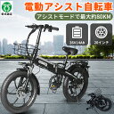 【2025 型式認定取得 公道走行可能】 新生活 電動アシスト自転車 電動アシスト自転車 折りたたみ 20インチ クロスバイク マウンテンバイク FATBIKE...