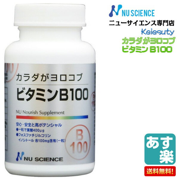 ビタミンB ニューサイエンス カラダがヨロコブビタミンB100 粒タイプ 60粒（1粒当たり1.35g) 約2ヵ月分 1個