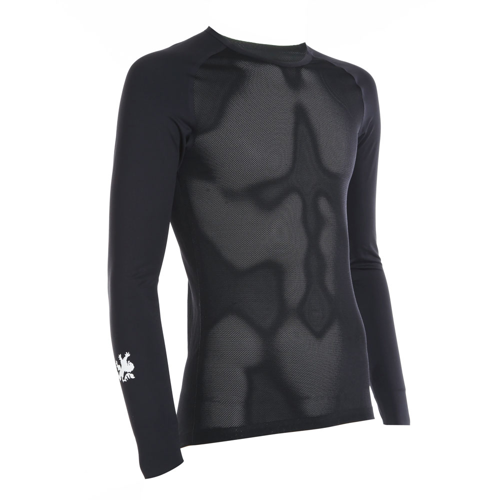 KAPELMUUR　カペルミュール　UVカット長袖　メッシュアンダークルーネック　ブラック