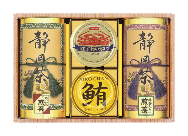 ギフト 内祝い 和彩撰（静岡茶・かに缶・ツナ） CKT-50W｜結婚内祝い 出産内祝い お祝い お礼 お返し 引き出物 ご挨拶 快気祝い 香典返し 記念日 冬ギフト 寒中見舞い 2024