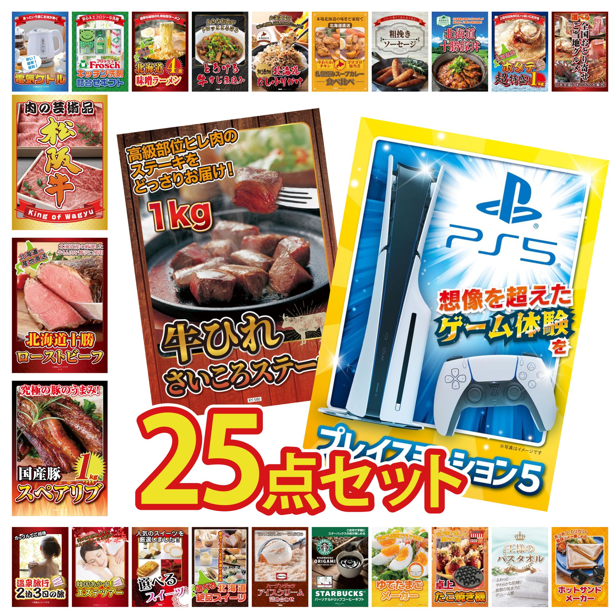 【ポイント10倍＆抽選で100%バック※要エントリー】景品 パネル 目録 25点セット プレイステーション5 ..