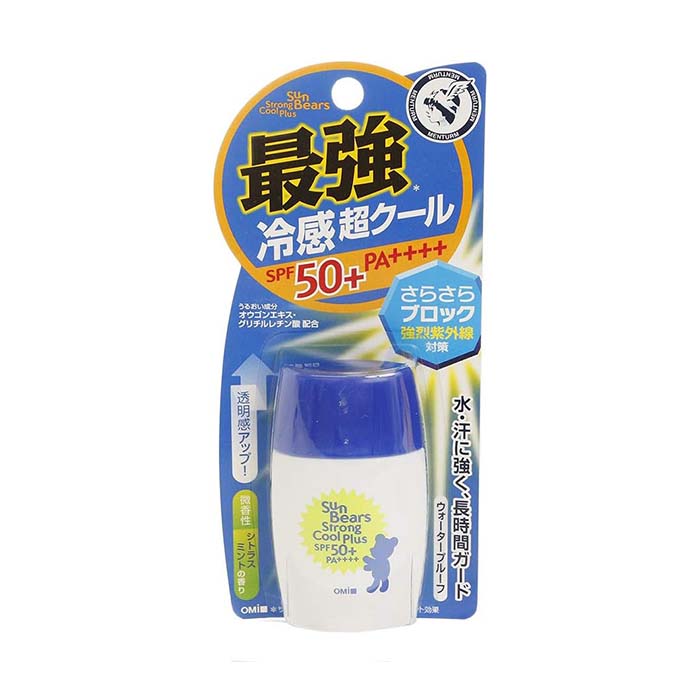 近江兄弟社 メンターム サンベアーズ ストロングクールプラスN SPF50+ PA++++ 30g T4987036533305　日焼け止め 紫外線対策 クールタイプ ウォータープルーフ 微香性 うるおい成分配合 さらさら