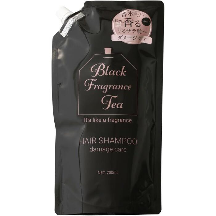 ブラックフレグランスティー 詰替え用 シャンプー 紅茶の香り 700ml T-4550557445985 紅茶シャンプー 香り長持ち ダメージケア 詰め替え 大容量 フレグランスシャンプー ツヤ髪 サラサラ いい香り