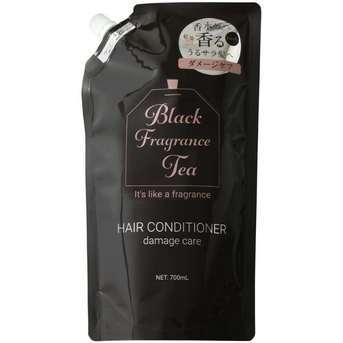 ブラックフレグランスティー 詰替え用 コンディショナー 紅茶の香り 700ml T-4550557445992 紅茶コンディショナー 香り長持ち ダメージケア ツヤ髪 詰め替え 大容量 フレグランスヘアケア 保湿サラサラ いい香り