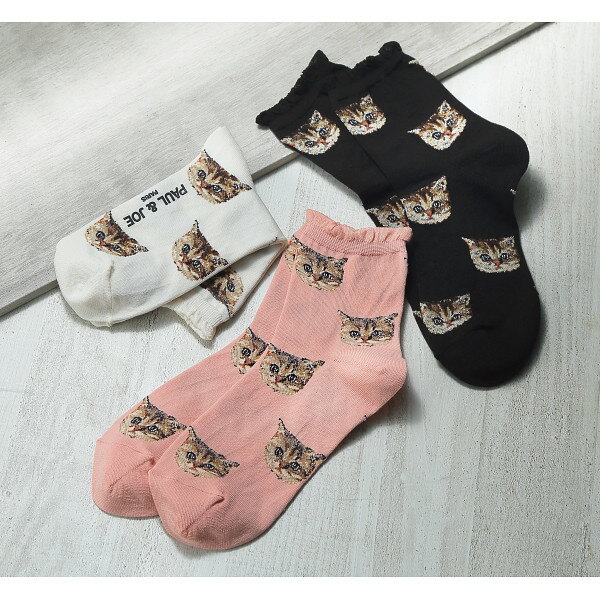 ポール&ジョー レディースソックス ヌネットフェイス総柄 靴下 プレゼント ギフト 贈り物 お祝い 誕生日 母の日