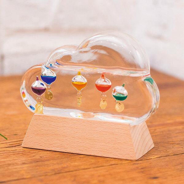 ガラスフロート温度計クラウド2024 インテリア プレゼント ギフト 贈り物 誕生日プレゼント 母の日