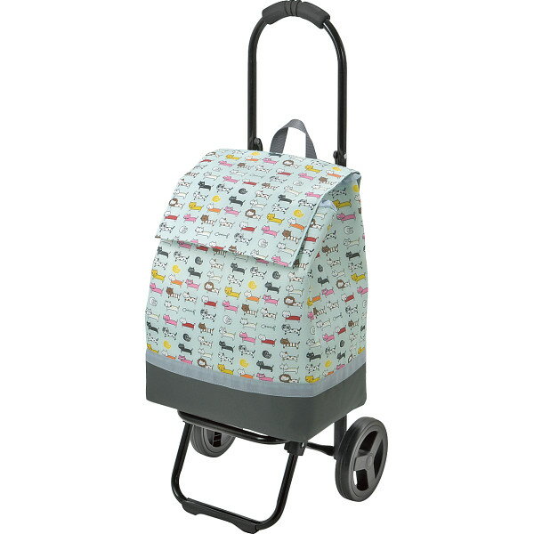 ネコ柄ショッピングカート おしゃれ 折りたたみ 買い物カート キャリーカート 保冷カート