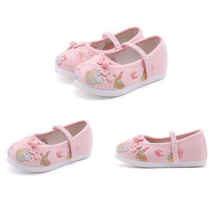 七五三 靴 キッズ 女の子 草履 子供用 ドレスシューズ 痛くない草履 蝶 刺繍 赤ちゃん 子供靴 歩きやすい 七五三子供 シューズ 和柄の靴 和装 15-22.3cm 赤 ピンク ホワイト 送料無料