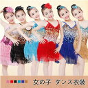 送料無料 女の子 ダンス衣装 キャミソール ドレス キッズ 子供服 フリンジ ラテン衣装 社交ダンス ワンピース モダンダンス スパンコール ステージ衣装 DANCE 練習着 ダンスウェア 演出 コスプレ イベント服 学生 舞台衣装 文化祭 学園祭