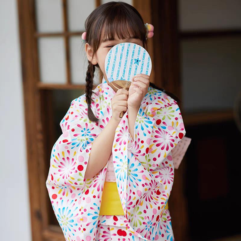 浴衣 兵児帯 2点セット 女の子 子供服 キッズ ベビー 浴衣 着物 和服 夏祭り 七五三 花火大会 誕生日 着物 ふわふわ ゆかた 送料無料