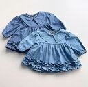 ベビー服 女の子 ワンピース 長袖シャツ キッズ 子ども服 ベビードレス ふんわり ギャザー セレモニードレス チュニック お出かけ 発表会 出産御祝い プレゼント 春 夏 秋 80 90 95 100cm 送料無料(4)