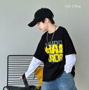 トレーナー 男の子 子供服 ボーイズ Tシャツ キッズ ベビー服 長袖 スウェット ベビー 綿100% 重ね着風 カジュアル 保育園 小学校 通園 通学 春秋 春服 秋服 ロゴ プリント 110 120cm 130cm 140cm 150cm 160cm 170cm かっこいい 毛玉起きにくい(4)