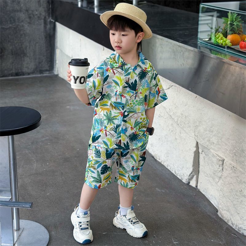 夏 男の子 リゾート キッズ 上下セット ジュニア 旅行 ベビー服 海 ハーフパンツ ...