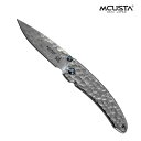 ナイフ エムカスタ MCUSTA FORGE 鎚 小 ダマスカス鋼 ステンレスハンドル MC-0113D 折りたたみナイフ フォールディングナイフ アウトドアナイフ 関刃物 国産 日本製(4)