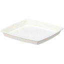 アップルウェアー クラフトスクエアプレート25型 ホワイト 園芸用品 ガーデニング 受皿 園芸プレート プラスチック 軽量 シンプル