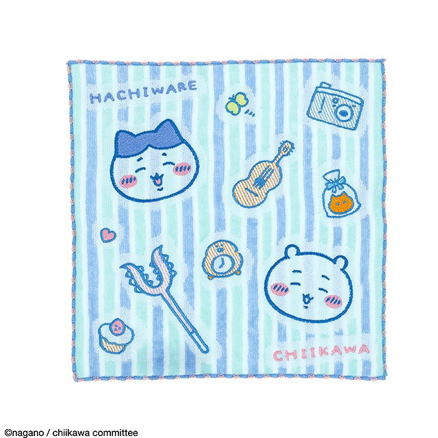 丸眞 ちいかわ いろいろストライプ ミニタオル