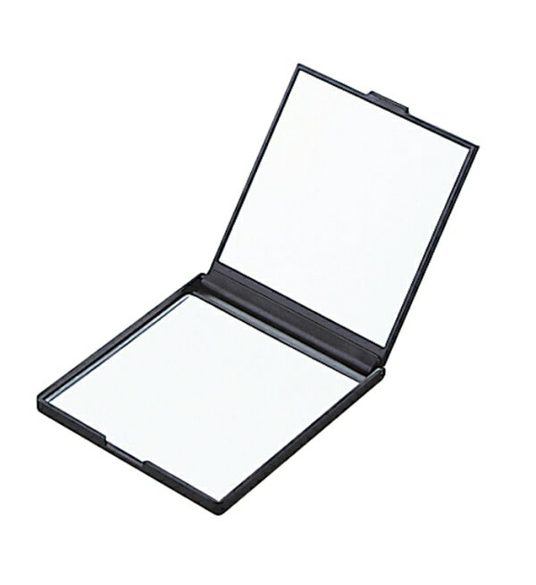 【スーパーセール期間最大ポイント10倍】ヤマムラ 両面コンパクトミラー Y8071 ミラー 鏡 手鏡 ハンドミラー 両面 コンパクト 拡大鏡 2倍 メイク スタンドミラー ブラック 折りたたみ おしゃれ