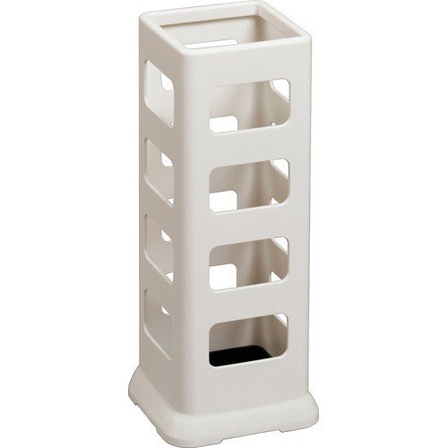 小原産業 UB-422傘立て角型（WH）ワイト 滑りにくい底ゴム付 低重心傘立て 4952215027142