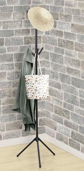 トレードワン シンプルポールハンガー BK ブラック 収納用品 収納ハンガー 組み立て簡単 シンプル スリム