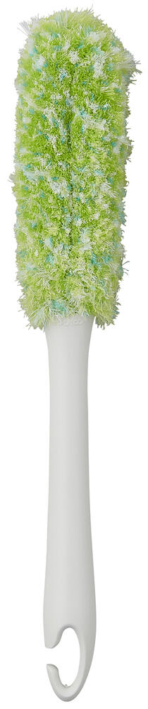 バスボンスッキリブラシ抗菌短柄（GR) シンク キッチン 水筒 ペットボトル カビ 抗菌 スポンジ 隙間 スキマ すきま 掃除 排水口 室外機 エアコン