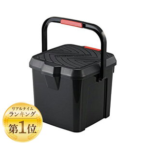 イノマタ化学（株） かしこいバケツ17L BK　バスケット付き カー用品 清掃道具 踏み台