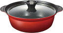 和平フレイズ なごみ丈膳IH対応 フチ付卓上鍋24cm 34人用 キッチン用品 調理器具 両手鍋 ガラス蓋付 おしゃれ 軽量 軽い IH対応 ガス対応 BFOA...
