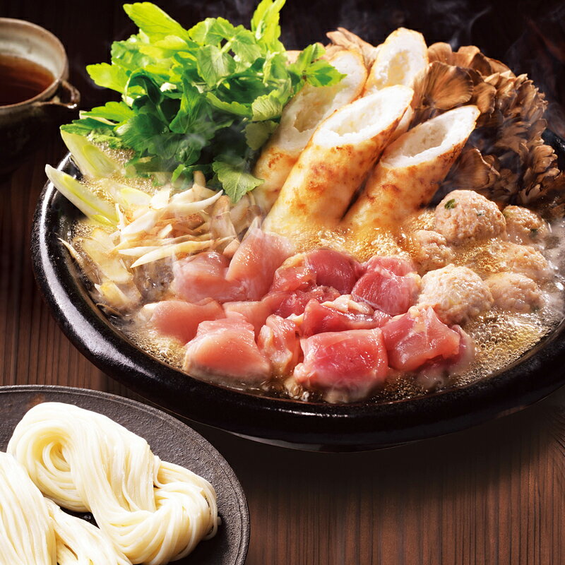 贈り物 ギフト 送料無料 ／【産】比内地鶏　きりたんぽ鍋と稲庭うどんセット　APK−A　直送品　（96）