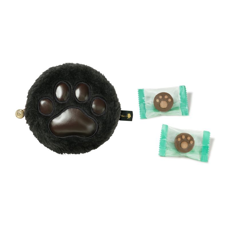 【バレンタイン】バレンタイン ギフト 贈り物 ／2014[メリーチョコレート　ねこみゃみれ]もふぷにポーチ(黒猫)のサムネイル