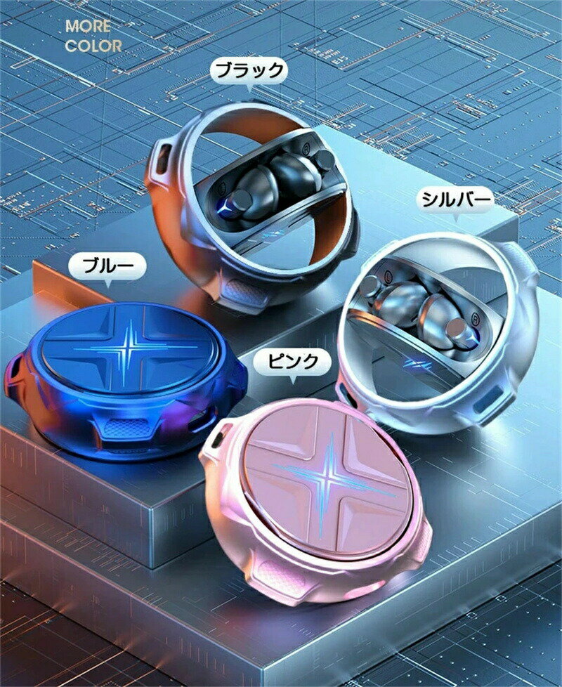 KプライムのBluetooth 5.3 ワイヤレス イヤホン ENCノイズキャンセリング OWS Hi-Fi高音質 8時間連続再生 低遅延 マイク付き ハンズフリー通話 自動ペアリング 両耳 片耳 左右分離型 自動接続 軽量 防水 ヘッドフォン 在宅勤務用 Siri対応 iPhone &Android｜アングル2