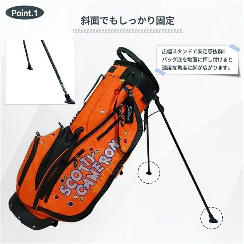 キャディバッグ 超軽量2.2kg 透湿性 耐久性 防水 スタンドタイプ ゴルフバッグ キ...