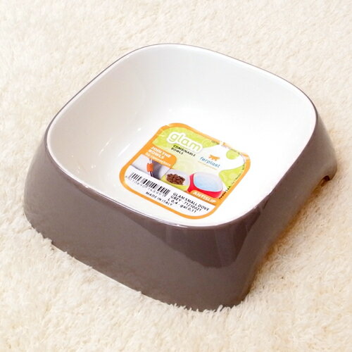 【在庫処分】ファンタジーワールド　イタリアferplast製食器　グラム (glam) S　グレーベージュ　【犬猫用食器】【プラスチック食器】【アウトレット】
