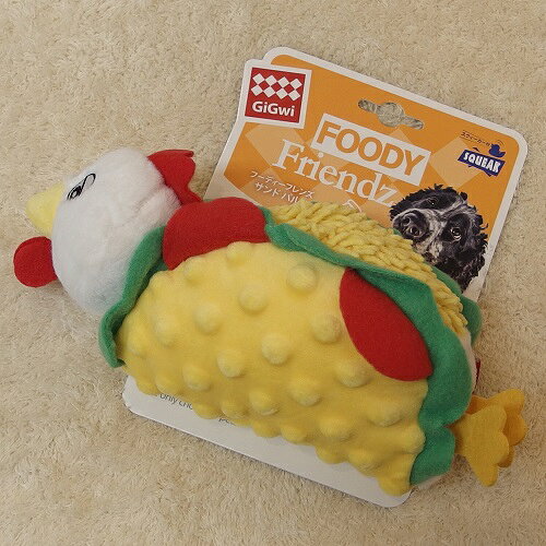 プラッツ　PLATZ　GiGwi　フーディーフレンズ　サンドバル　チキンタコス　【犬用品】【小・中型犬用】【ぬいぐるみ】の商品画像 3