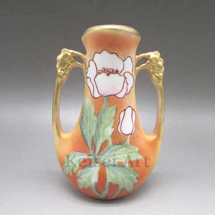 オールドノリタケ 芥子花文花瓶