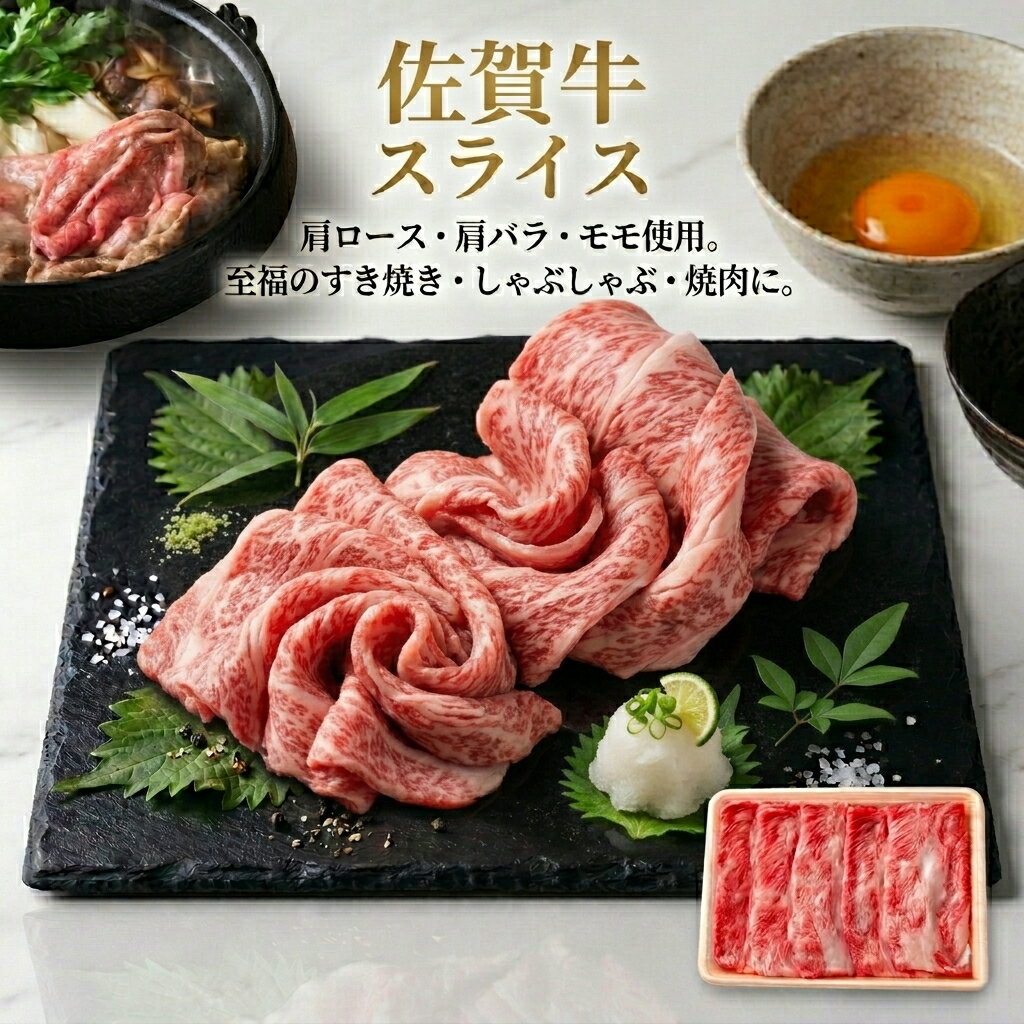 Rakuten - 【送料無料】訳あり A4ランク以上 佐賀牛しゃぶしゃぶすき焼き用 部位は選べません 500g/p（肩ロース肉・肩バラ肉・モモ肉） 霜降 選部位 国産 和牛 冷凍 BBQ 焼き肉 すき焼き しゃぶしゃぶ などに 送料無料 ※北海道 ・ 沖縄のぞく