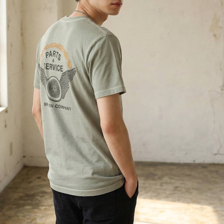 ブリクストン BRIXTON LEEWAY Tシャツ メンズ 半袖 クルーネック 綿100％ ウォッシュ加工